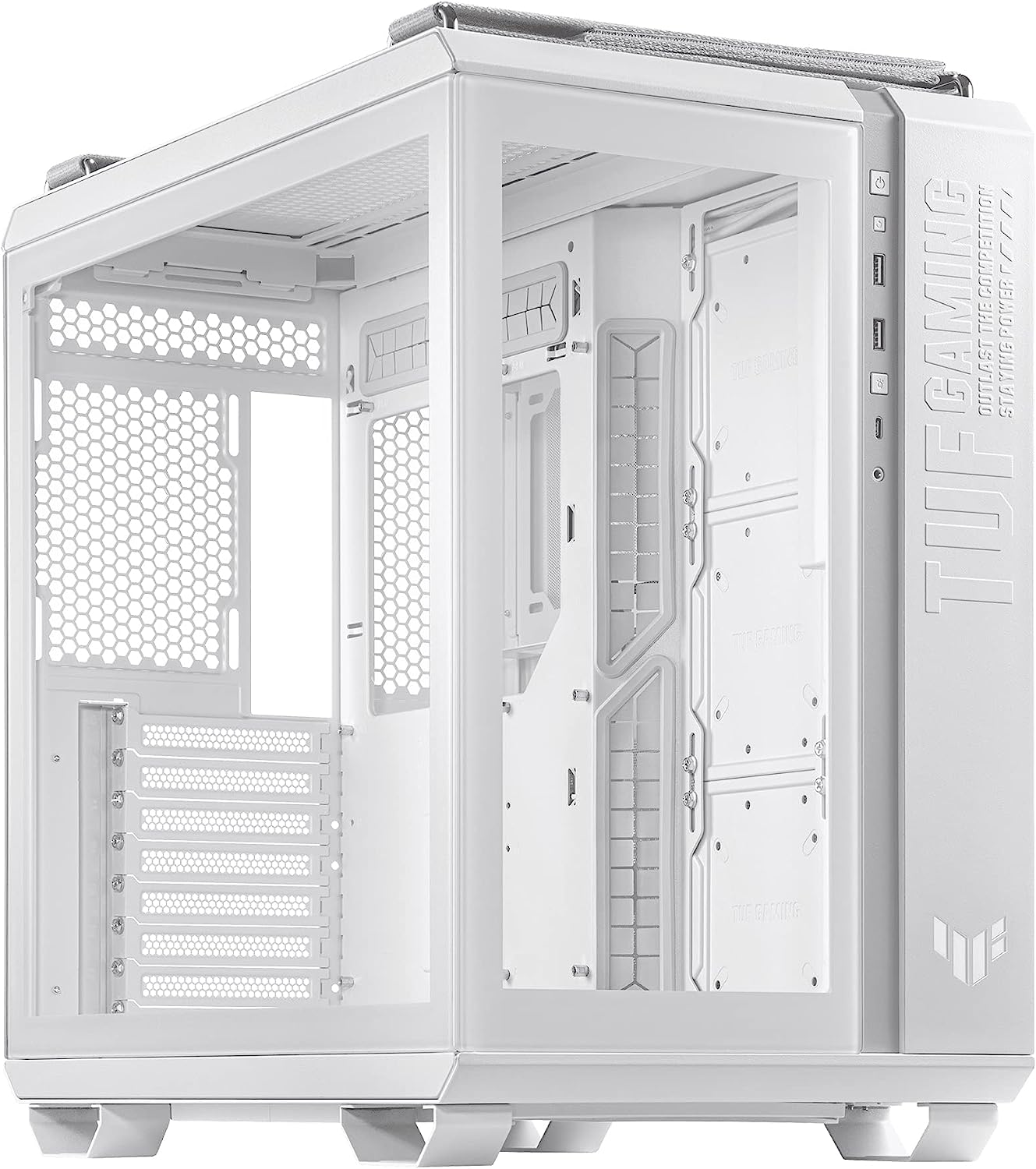 ASUS TUF Gaming GT502 ATX Mid Tower Gaming Case (Dual Chamber Design, Independent Cooling Zones for the CPU and GPU, Tool-Free Side Panels, USB 3.2 Gen 2 Type-C Front Panel, Four ARGB Case Fans)