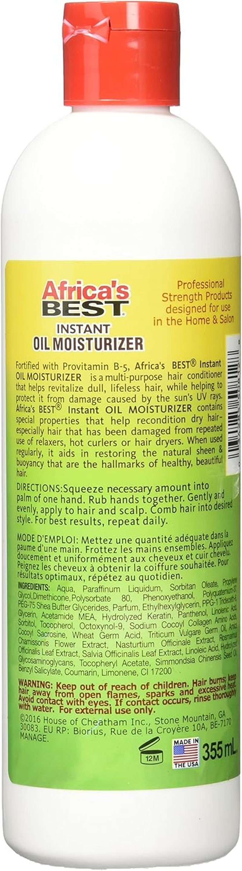 Africa'S Best Instant Oil Moisturizer, 12 Ounce image number 1