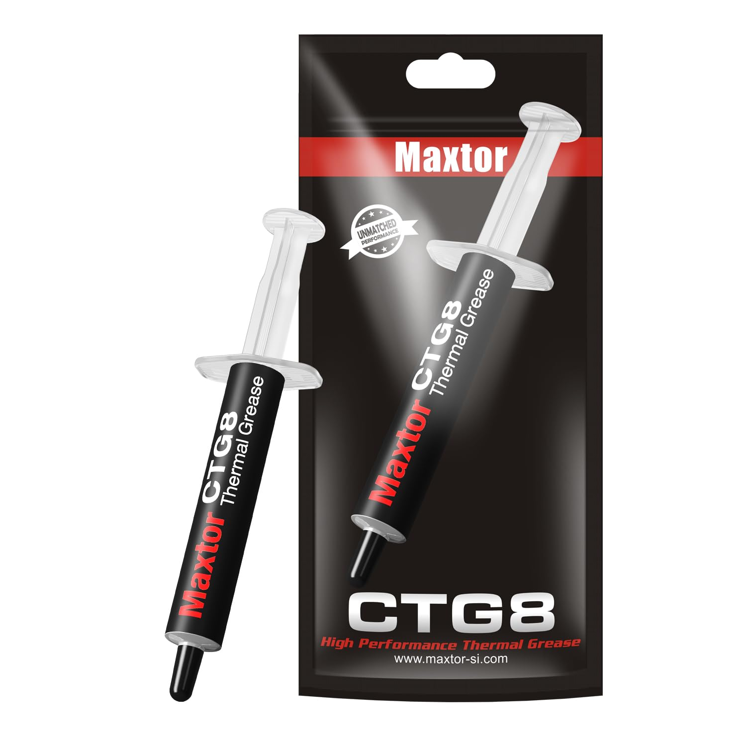 Maxtor CTG8 4 Grams Thermal Compound Paste Heat Sink for Ic/Processor/Cpu/Gpu/All Coolers, 12.8W/M.K Carbon Based High Performance, Thermal Interface Material image number 2