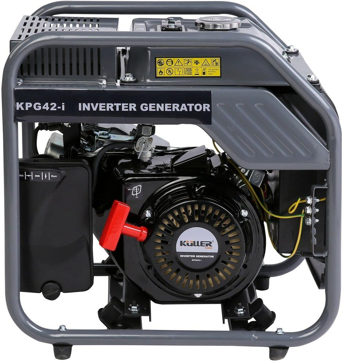 KULLER Inverter Generator 4.2KW Max 3.5KW Rated Pure Sine Wave Single-Phase Petrol DC Output Camping image number 6