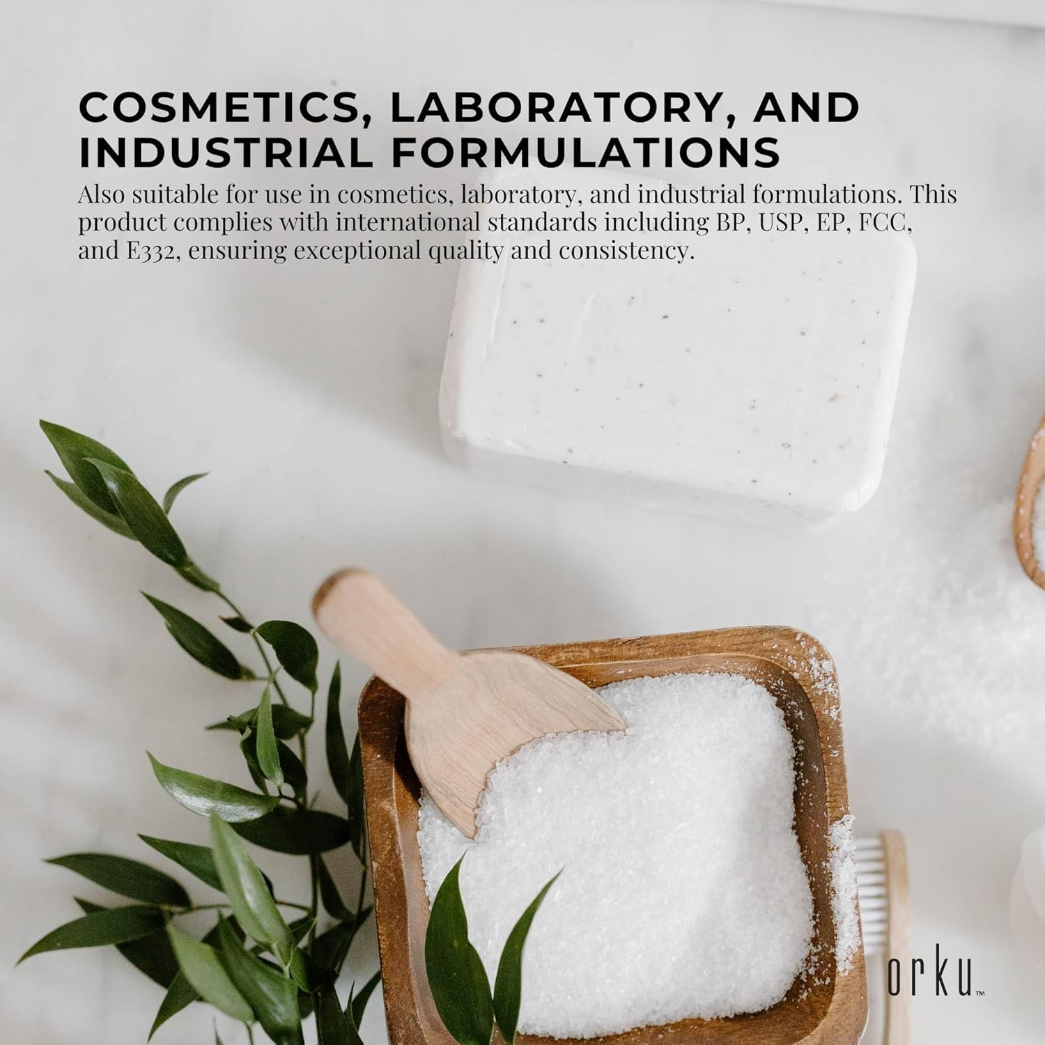 Orku 1Kg Potassium Citrate Food Grade - Granular BP USP FCC E332 Additive image number 5