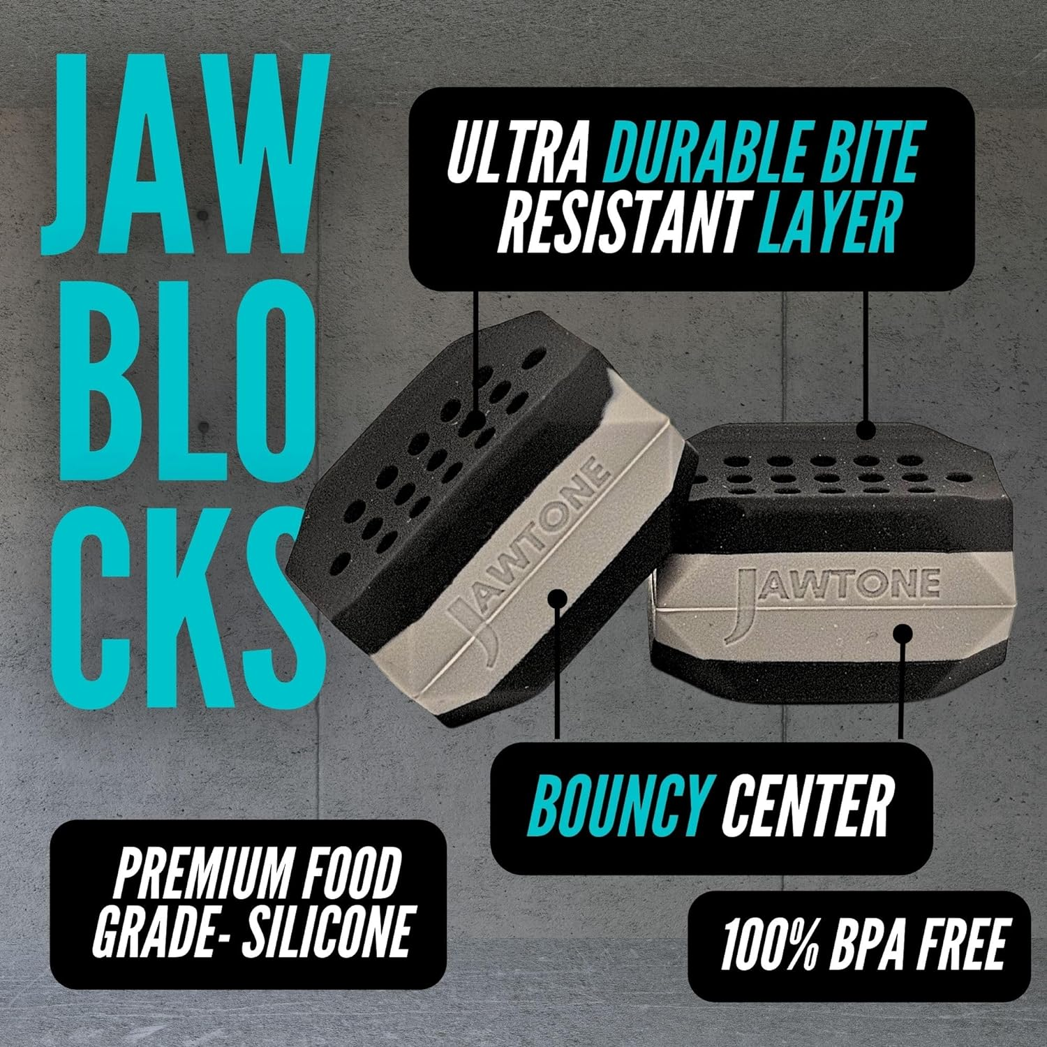 Jawblocks Jawline, Face, Neck, Jaw Exerciser and Toner - Ideal 4 Men & Women [6Pc Bundle Kit] Define Slim and Tone Your Face, Look Younger and Healthier for Longer- Powerful Facial Exerciser image number 3