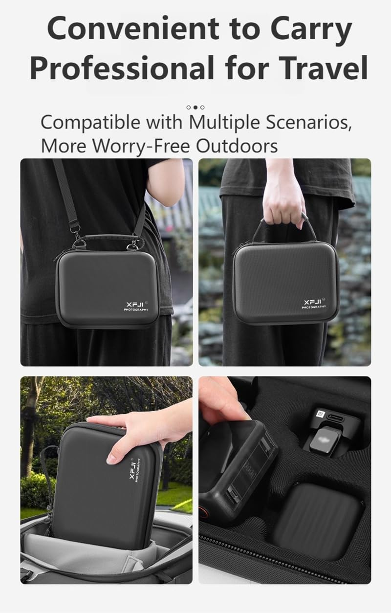 Cochanvie Waterproof PU Leather Case for DJI Osmo Nano - Portable Storage for MIC Mini Transmitter, 70Cm Invisible Selfie Stick & More Accessories