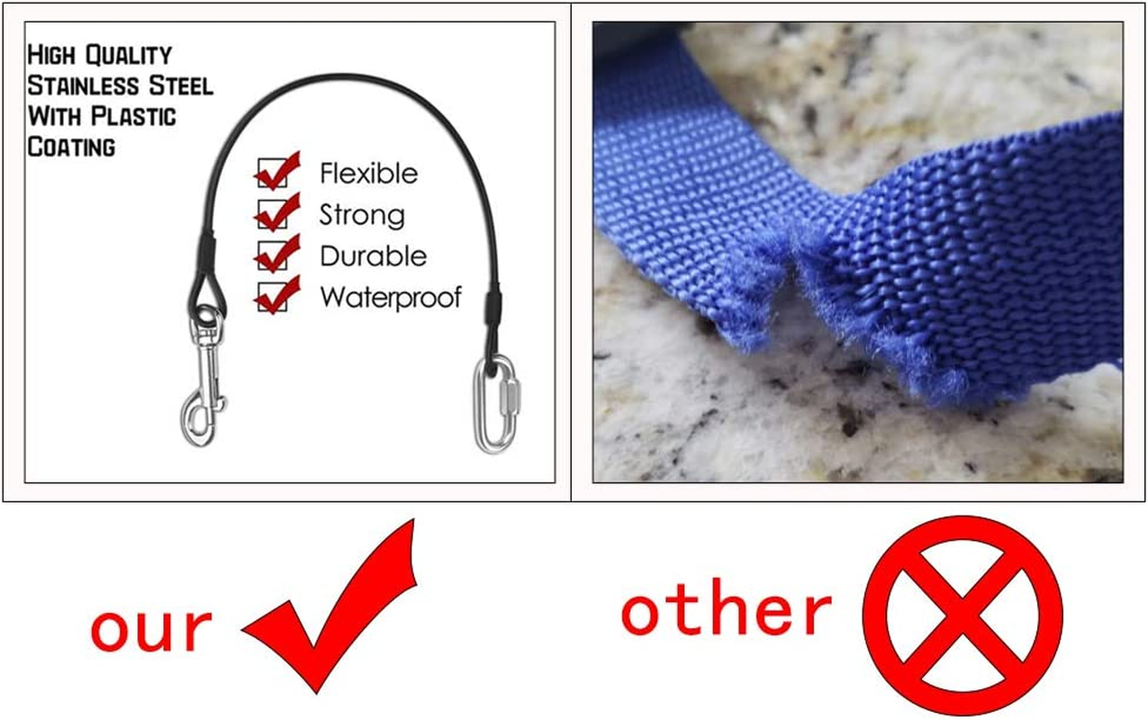 Yucool Dog Seat Belt for Cars UK,2 Pack Dog Car Seat Belt,Dog Car Seat Belt Chew Proof Steel Rope Cable, Vehicle Harnesses with Double Clips and Latch Attachment image number 1