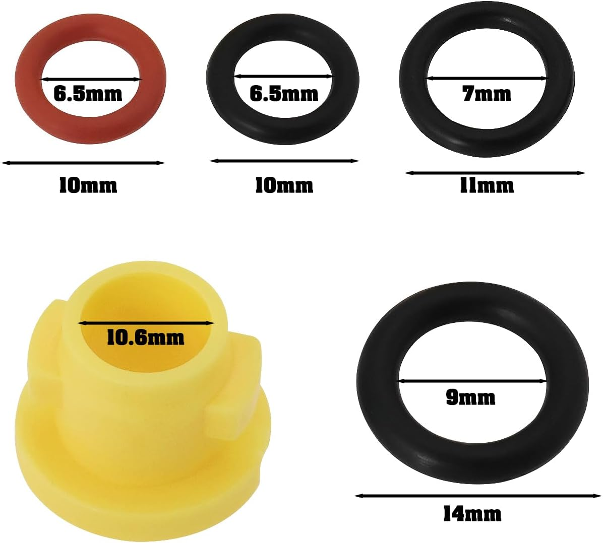 Emsea 20Pcs O-Ring Set Compatible with Karcher Lance Hose Nozzle K2 K4 K5 K6 K7 Spare O-Ring Seal 2.640-729.0 Rubber Seal Pressure Washer Accessories image number 1