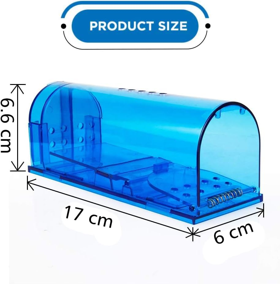 2-Pack Humane Mouse Traps | Catch and Release Mouse Traps That Work | Mice Trap No Kill for Mice/Rodent Pet Safe (Dog/Cat) Best Indoor/Outdoor Mousetrap Catcher Non Killer Small Mole Capture Cage image number 4