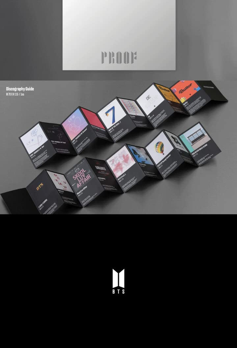 BTS Proof Anthology Album Compact Edition 3 Cd+1P Mini Folding Poster on Pack+80P Booklet+1P Photocard+1P Postcard+1Ea Discography Guide+Tracking Sealed image number 1