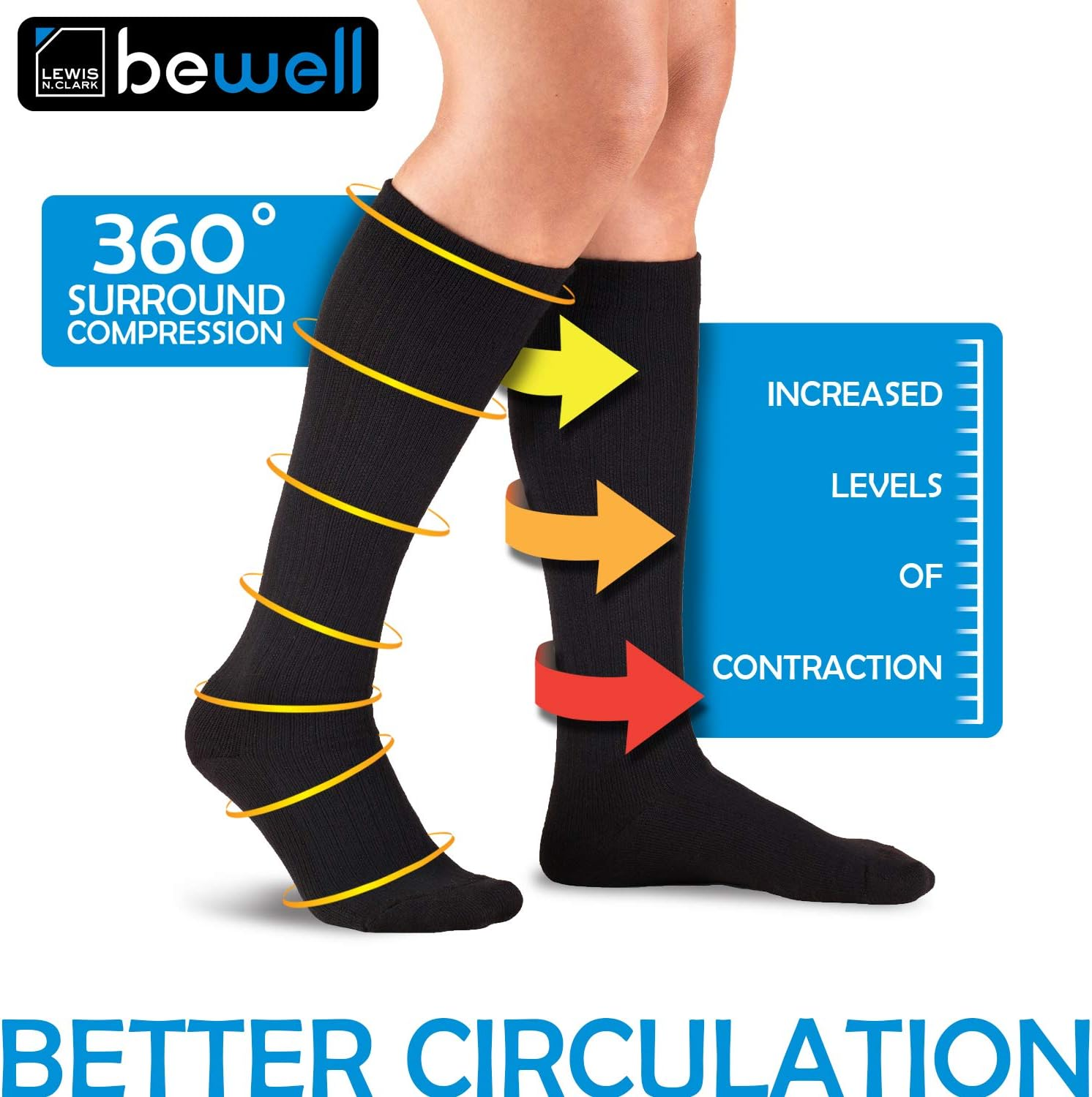 Lewis N. Clark Flight Compression Socks image number 5