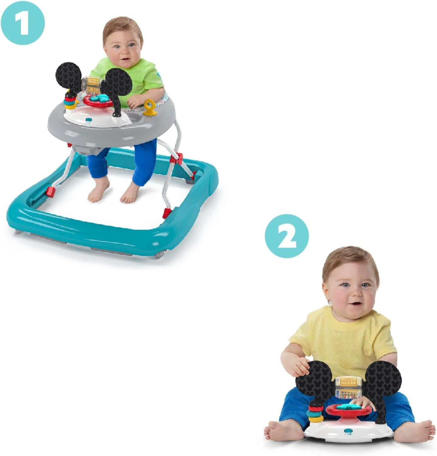 Bright Starts Disney Baby Mickey Mouse Original Bestie 2-In-1 Baby Activity Walker - Easy Fold Frame and Removable -Toy Station, 6 Months and Up image number 5