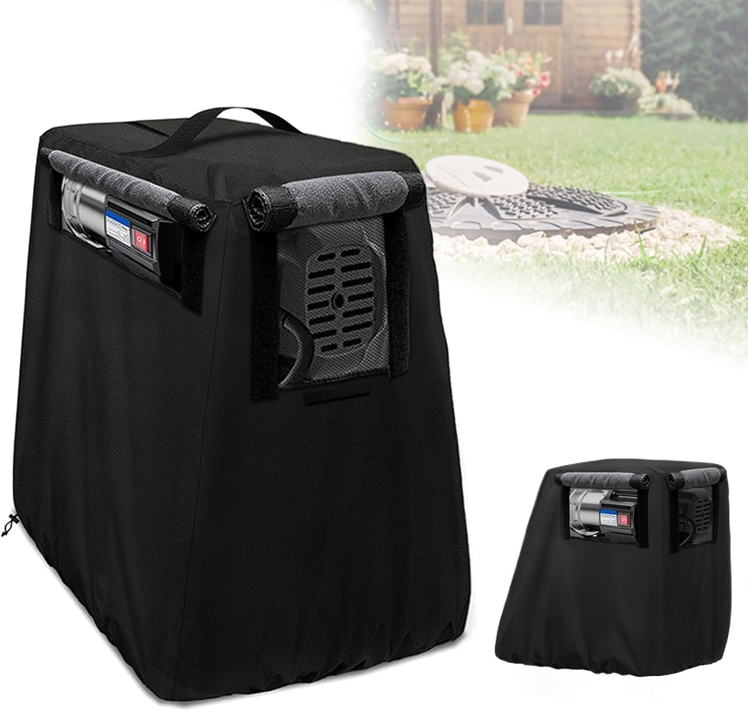 Well Pump Covers for Outside,Waterproof Protector - 29 X 19 Inch Water Booster Pump Protector with Handle - for Home Outdoor Garden image number 6