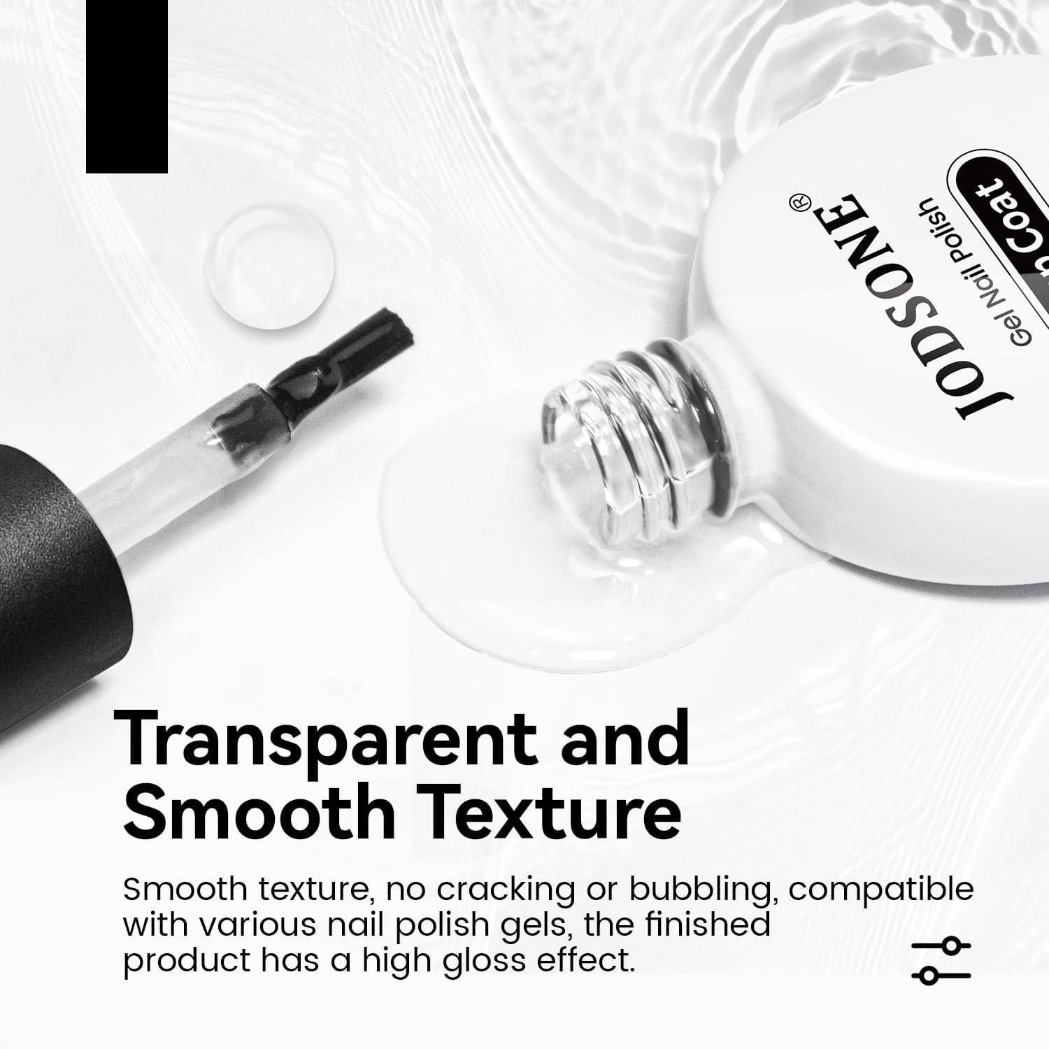 JODSONE 10ML Top Coat Gel Polish High Gloss Shine Finish Long Lasting Gel Nail Polish Professional Manicure Home DIY No Wipe - 1T-10Ml-1 image number 2