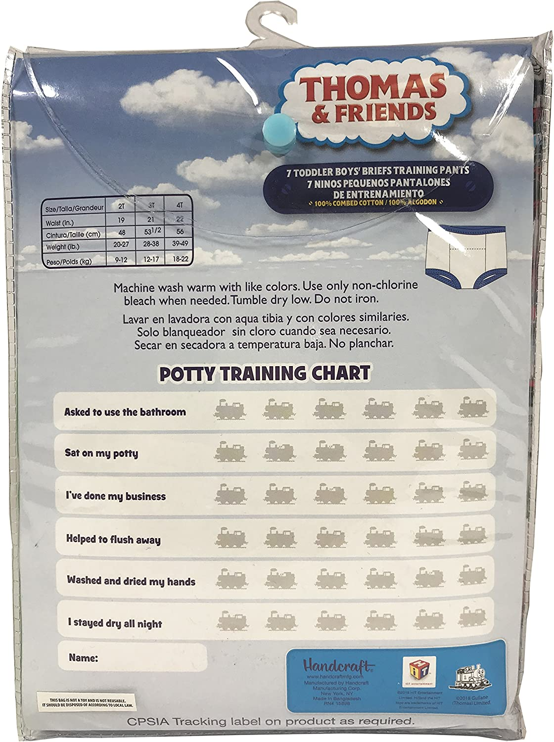 Mattel Toddler Boys' Thomas the Tank Engine 7 Pack Training Pants image number 2