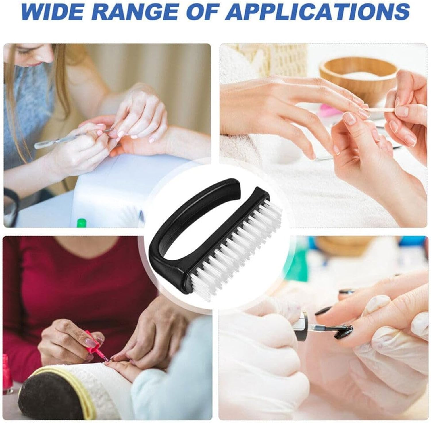 CVNRCLP Recycled Plastic Nail Brush with Ergonomic Handle - Eco-Friendly Nail Cleaning Tool for Home and Salon Use image number 3