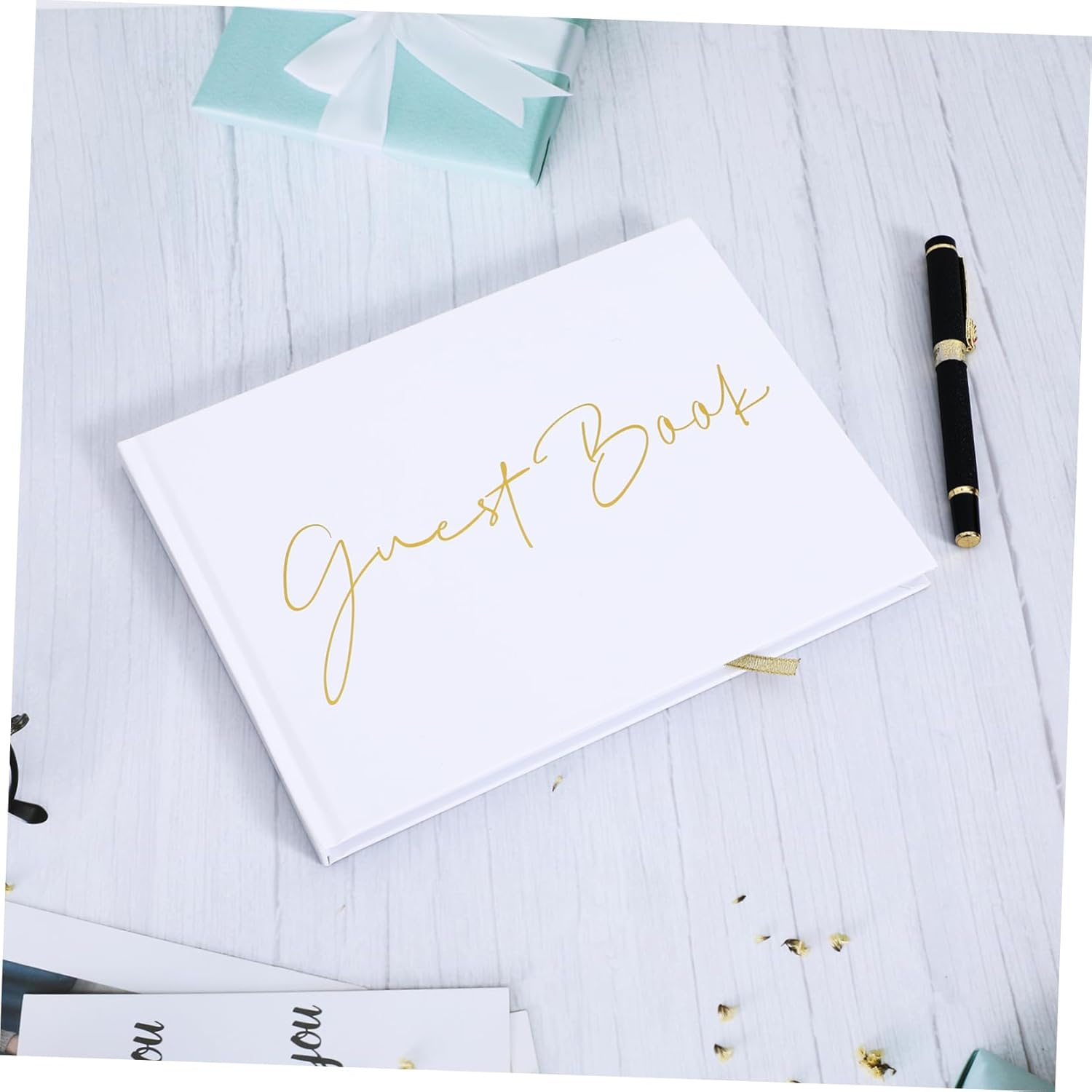 Happyyami Elegant Guest Book Album Memorable Wedding Funeral Keepsake Unique Design for Celebrations Sturdy Construction Simple to Use Captures Cherished Memories image number 6