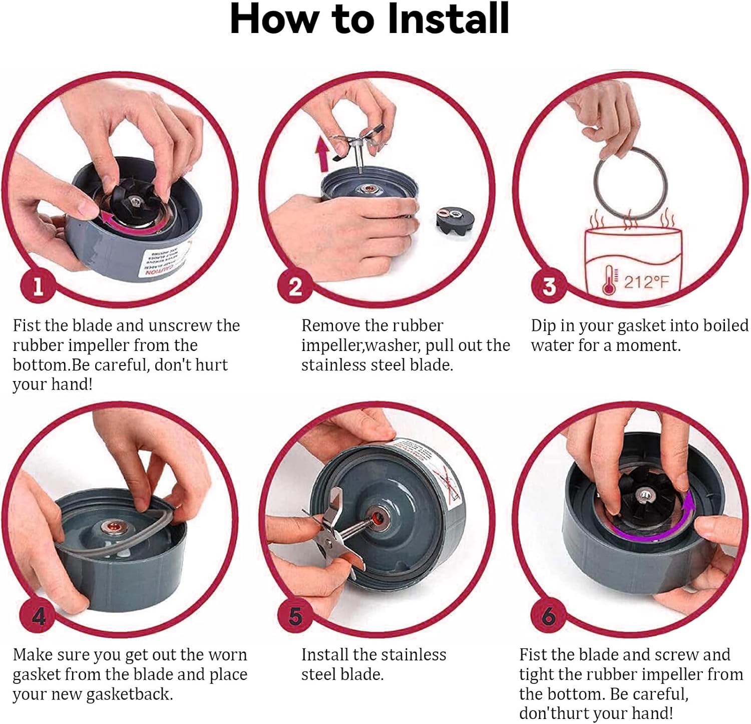 4Pcs Blender Seal Gaskets Silicone Ring O-Ring 600W/900W Juicer Blender Accessories，Nutribulletr Replacement Parts image number 2