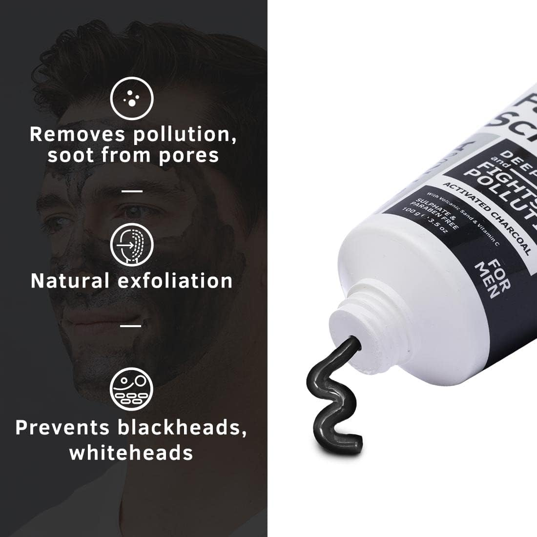 Ustraa Activated Charcoal Face Scrub - 100Gm image number 4