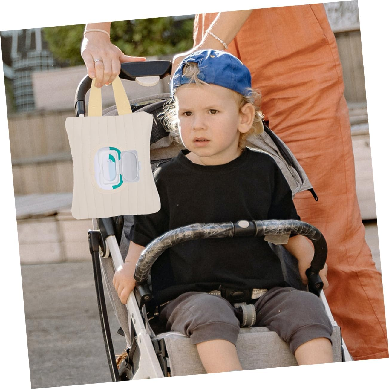 2Pcs Portable Wipes Dispenser Travel Wet Wipes Holder Lid Diaper Bag Tissue Holder for Fresh Use image number 3