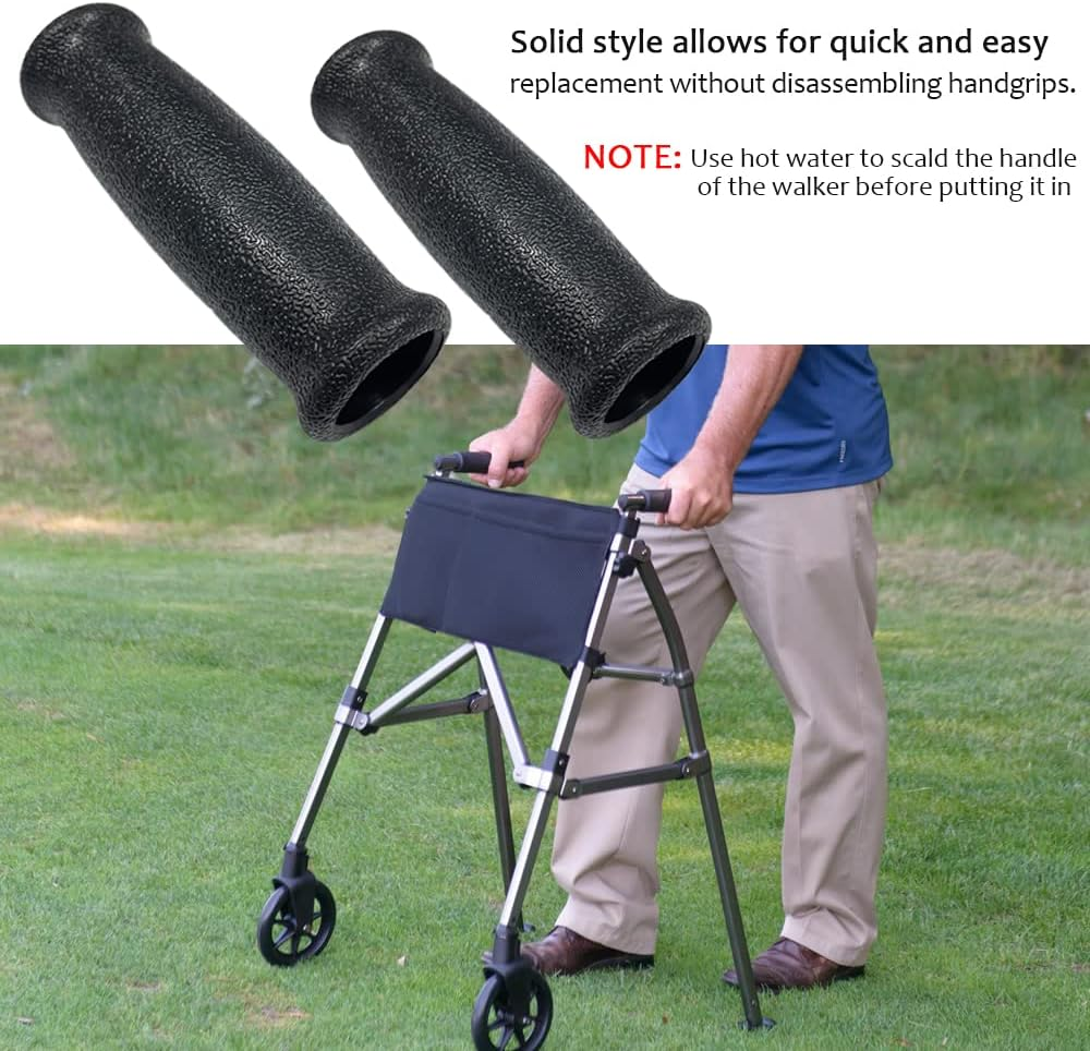 Rollator Walker Crutch Hand Grips Replacement for Elderly & Disabled Patient Handgrips Accessories, 1", 2 Pcs image number 4