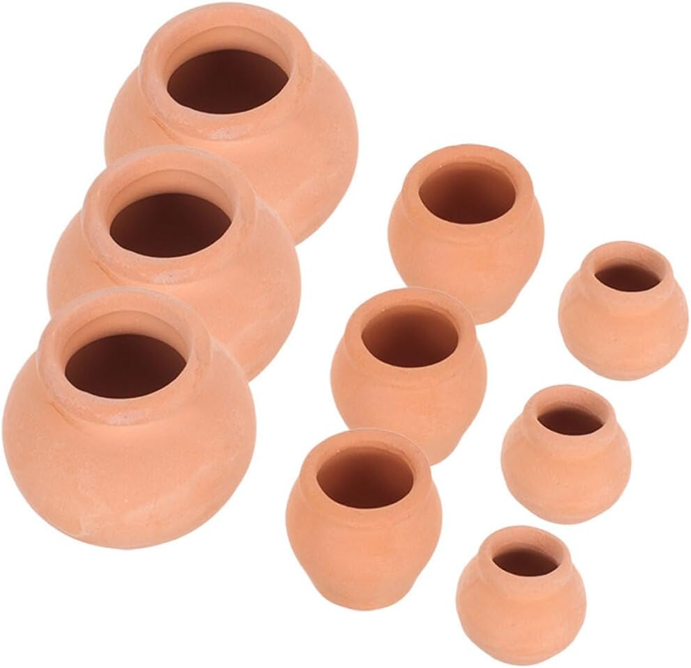 SEWACC 9Pcs Mini Succulent Planter Flower Pots Plant Pot Ceramic Pots Nursery Planter Grow Pots Garden Supply Pot Plant Gardening Pots Nursery Pot Garden Pot Leaf Cuttings Indoor Ceramics image number 6