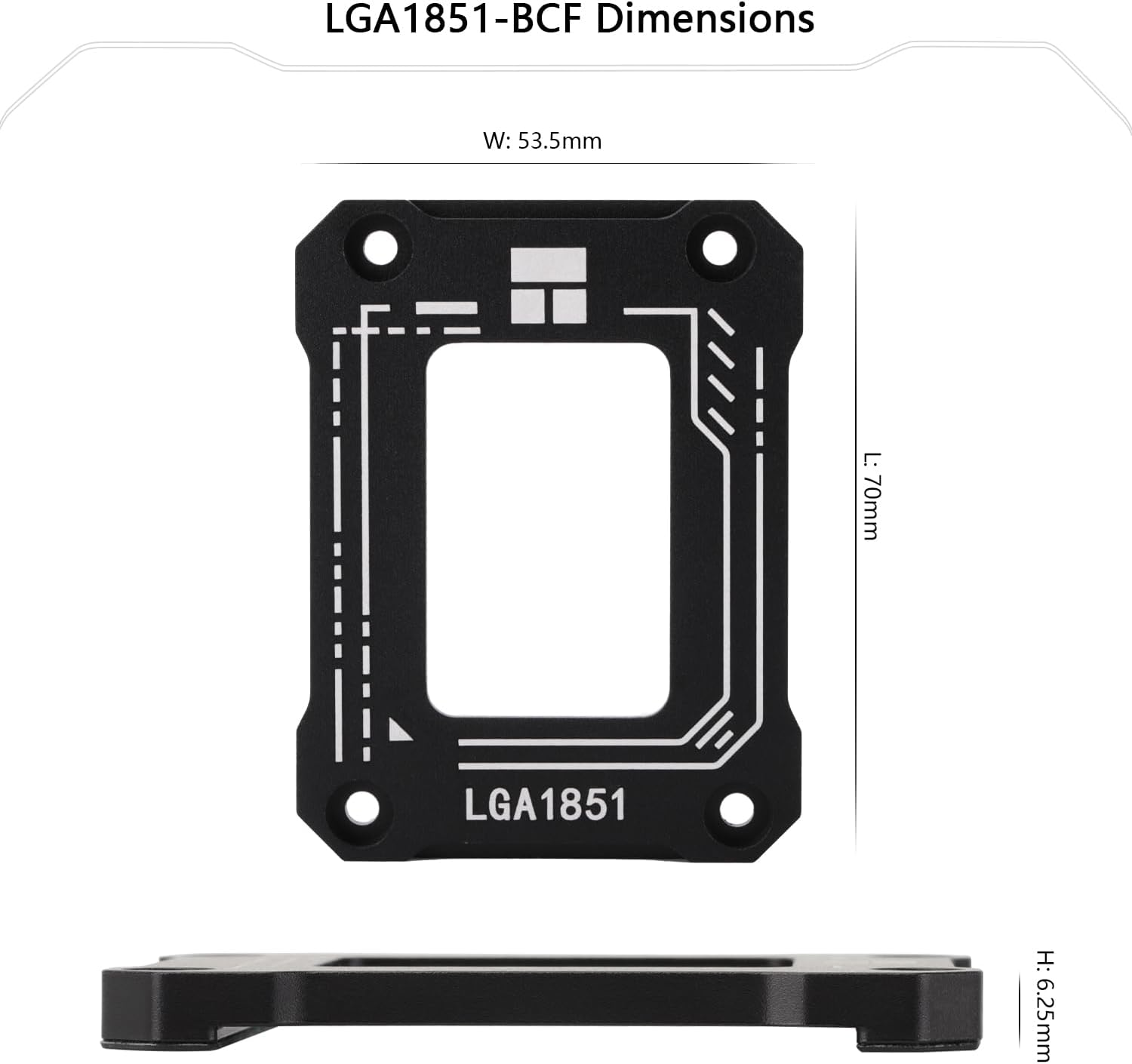 Thermalright Lga1851 BCF Black CPU Holder,Cpu anti Bending Fixed Bracket,Easy to Install,Full Fit Fixed Seamless Installation,All Aluminum Alloy Anode Sandblasting Process,Intel 15Th CPU Holder image number 2