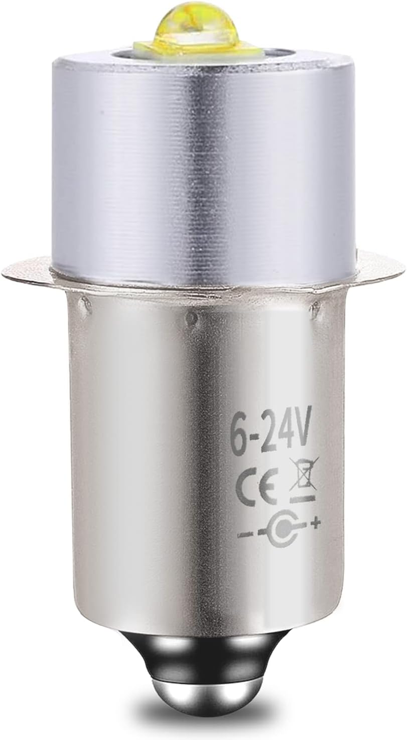 Ludopam Upgrade LED Flashlight Bulb,Dc18V 12V 19.2V 6-24 Volt PR2 P13.5S LED Conversion Kit Compatible for Ryobi Milwaukee Craftsman Torch Work Light image number 1