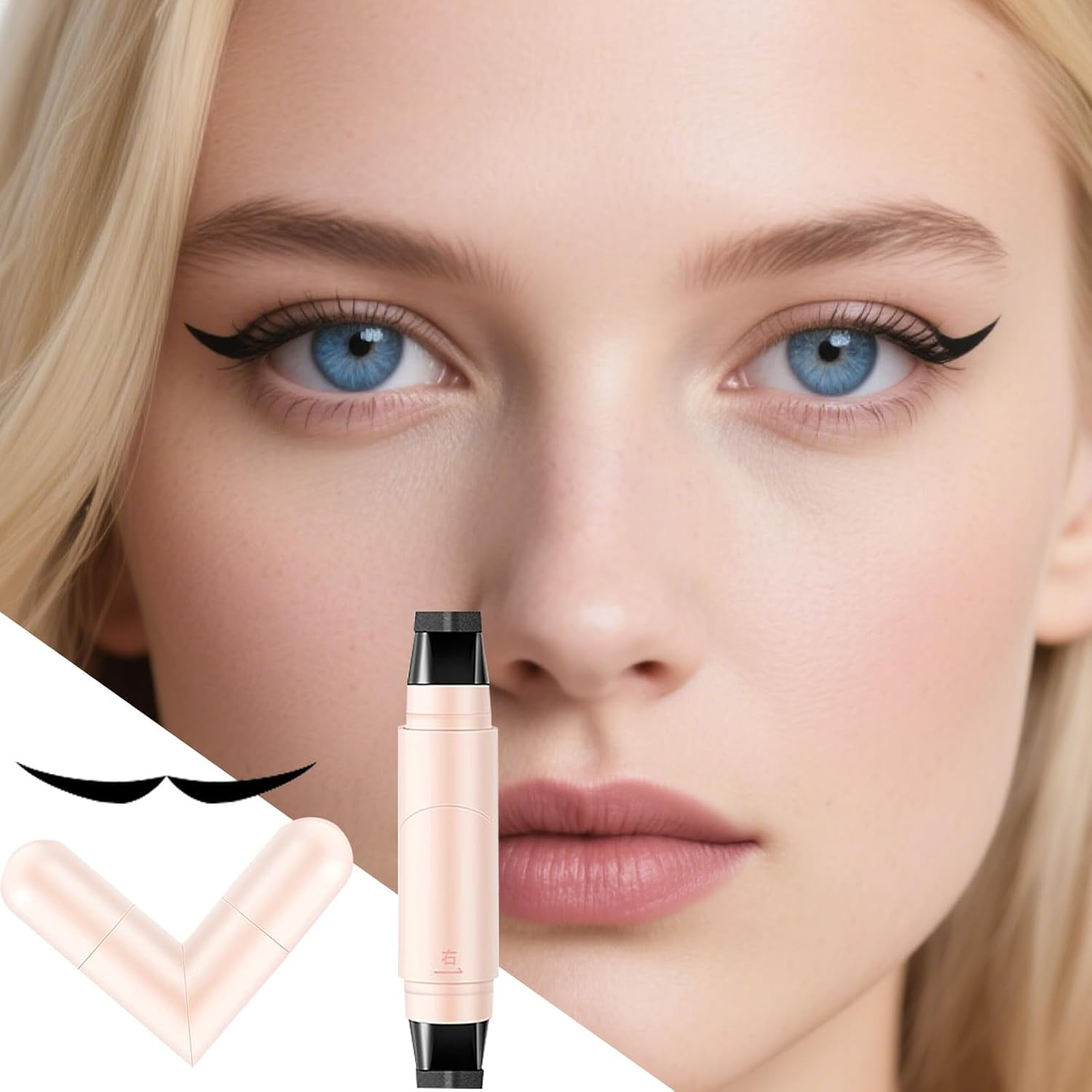 Eyeliners Stamp Waterproof | Eyeliners Stencils Pencil,Long-Lasting Multi-Functional Pen for Precise Makeup Women Friends Family - Brown image number 6