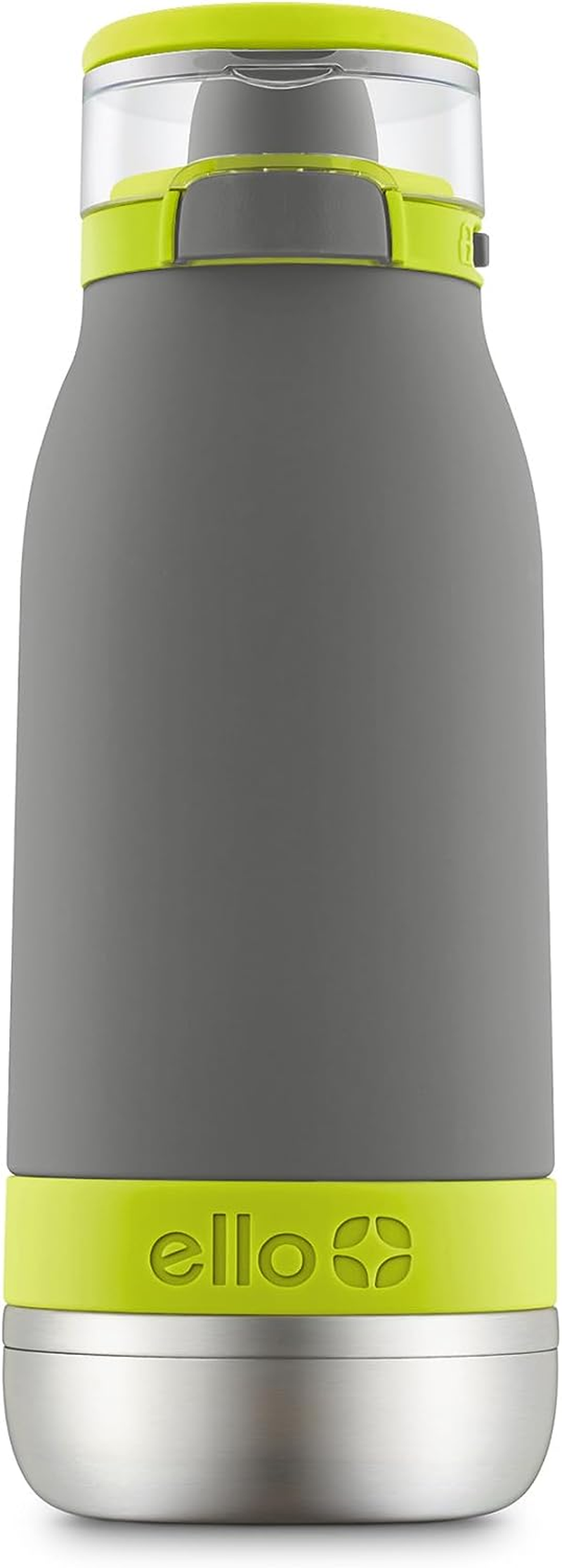 Ello Emma Vacuum Insulated Stainless Steel Kids Water Bottle with Anti-Microbial Straw