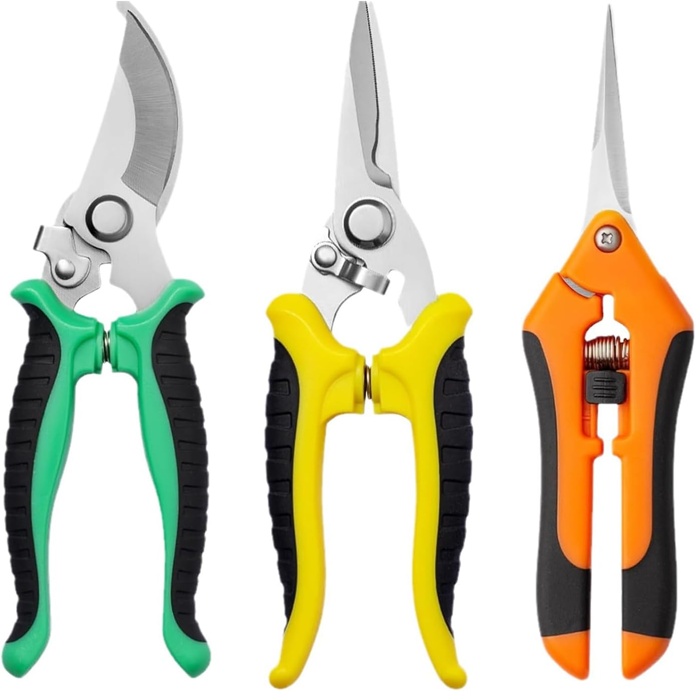 Vbvbip Professional Pruning Shears Set - Ergonomic Design Stainless Steel Garden Tool Kit