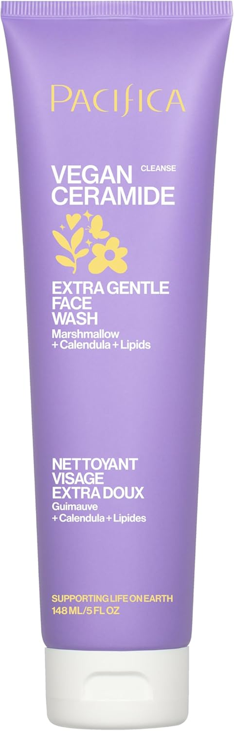 Pacifica Beauty 100% Vegan Ceramide Barrier Repair Extra Gentle Face Wash, Daily Facial Cleanser, Ecezma Association Approved, Safe for Sensitive Skin, Fragrance & Cruelty Free, 5 Fl Oz image number 2