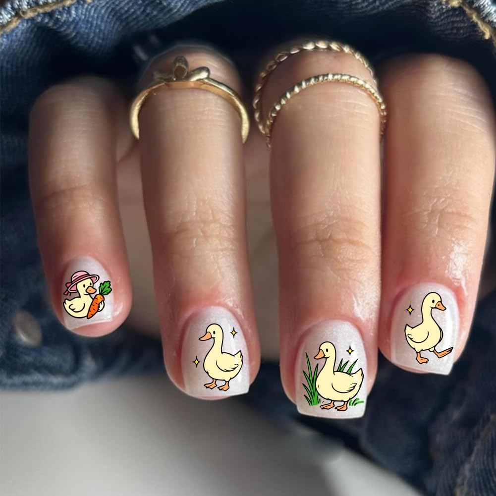 PH Pandahall 3Pcs Farm Theme Nail Stamp Plate Chickens Ducks Pattern Print Art Template Stainless Steel Nail Image Plate Farm Animals Nails Stencils for Women DIY Printing 4.7X2.3 Inch image number 5