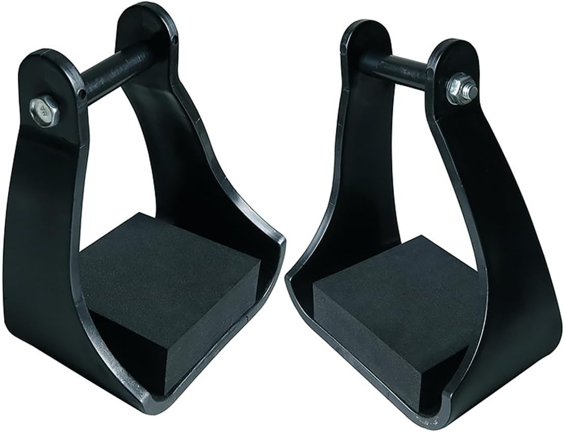AIMALL 2Pcs Adult Western Stirrups with High-Density Foam Tread, 3.74&times;5.51In POM Plastic Riding Stirrups, Lightweight Anti-Slip Foot Support for Equestrian Saddle image number 3