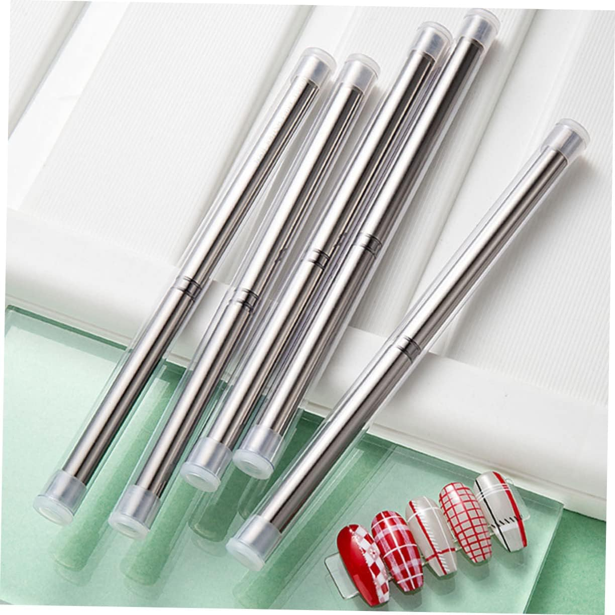 CANIGHT Nail Art Liner Pen Ultra-Fine Metal Brush for Detailed Nail Designs for Professional Manicure image number 1