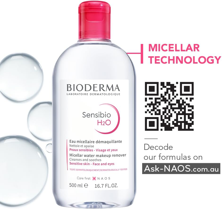 BIODERMA Sensibio H2O Micellar Water - Soothing Make up Remover Face Cleanser for Sensitive Skin, 500Ml image number 4