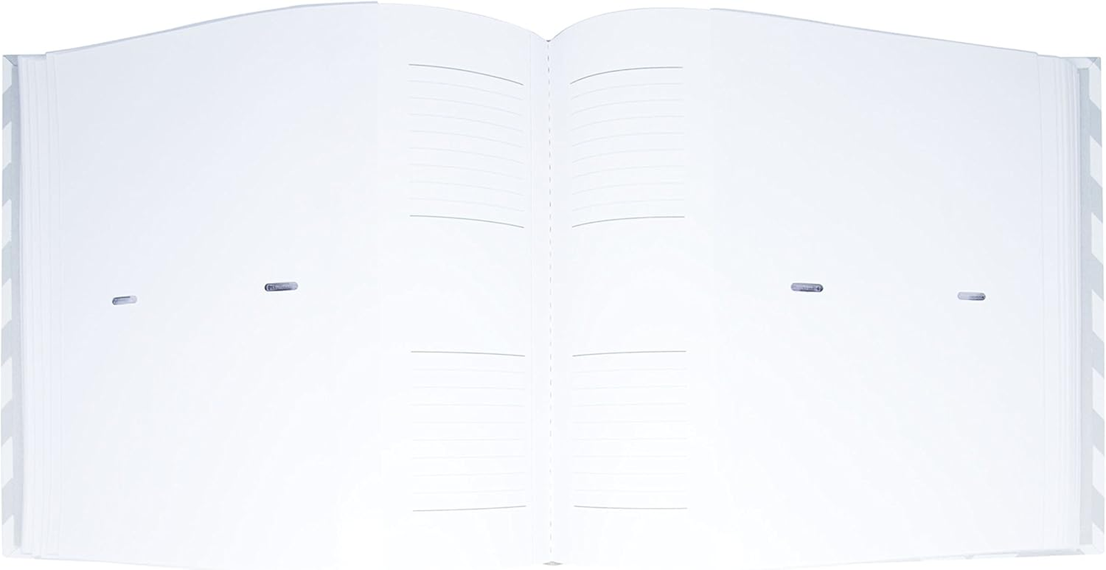 Pearhead Baby Photo Album for Baby Girl or Baby Boy, Gender Neutral Baby Memory Book, Baby Shower, Gray Chevron image number 2