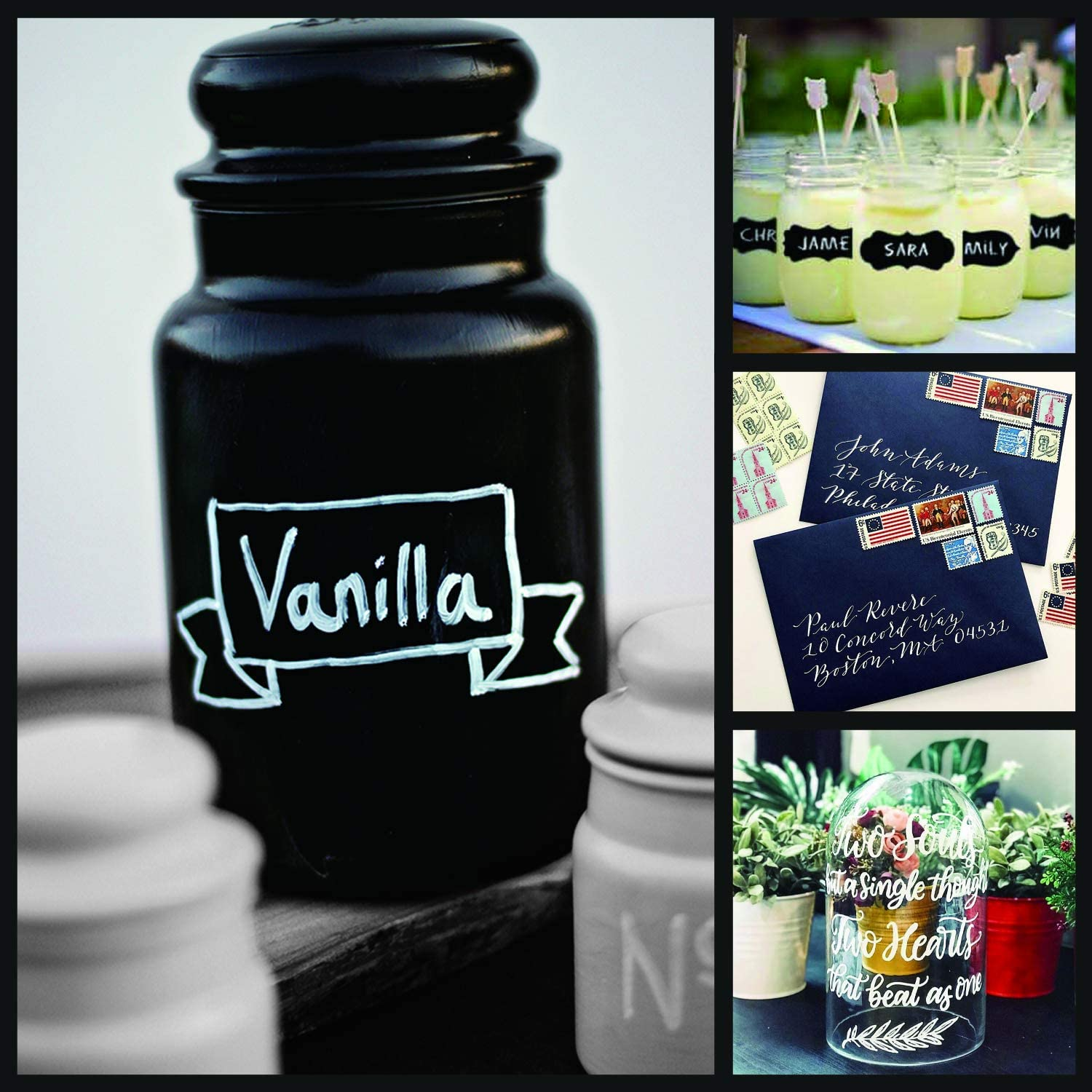 White Marker, 6 Pack 0.7Mm Acrylic White Permanent Marker White Paint Pens for Wood Rock Plastic Leather Glass Stone Metal Canvas Ceramic Marker Extra Very Fine Point Opaque Ink Water Based image number 1