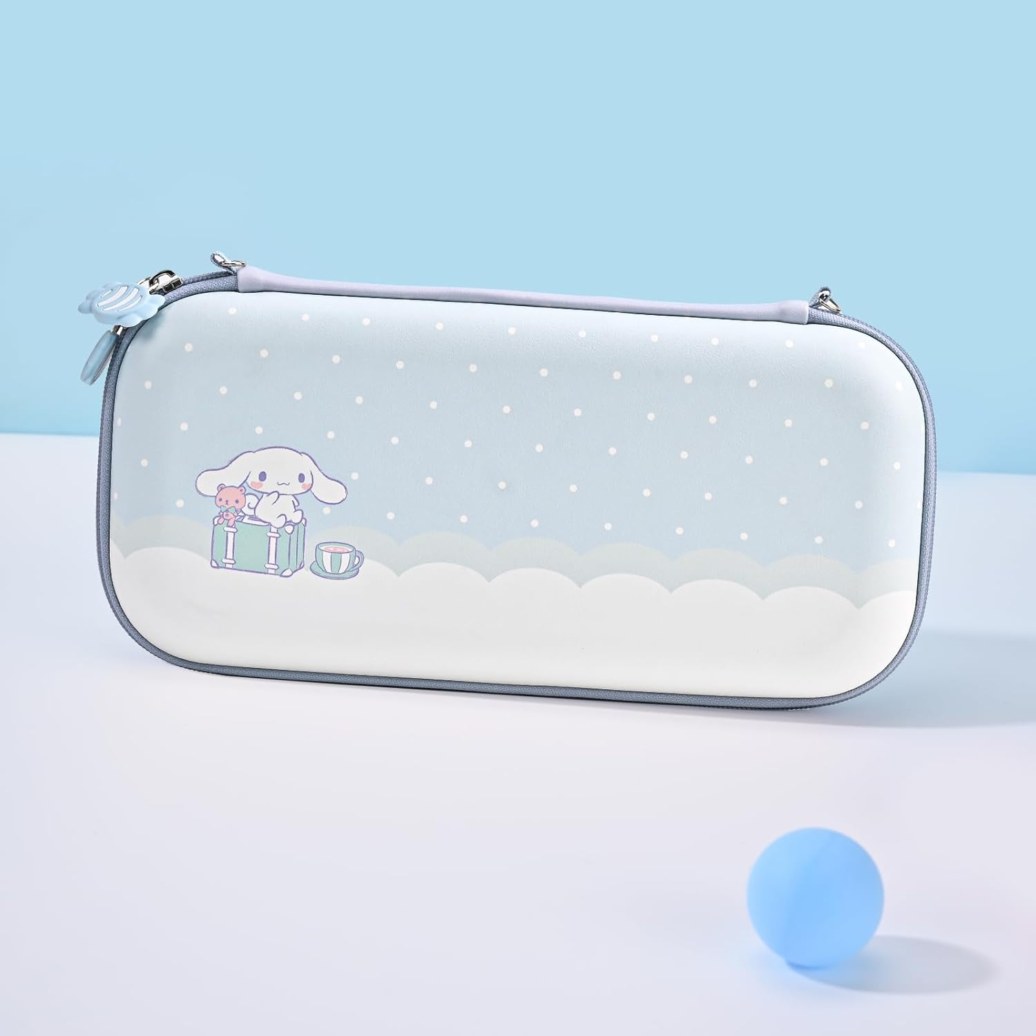 Kuitmor Carrying Case Compatible with Switch 2 (2025) 7.9 Inch, Hard-Shell Slim Travel Case with 12 Game Card Slots for Switch 2 Console and Accessories, Candy Party (Blue) image number 6