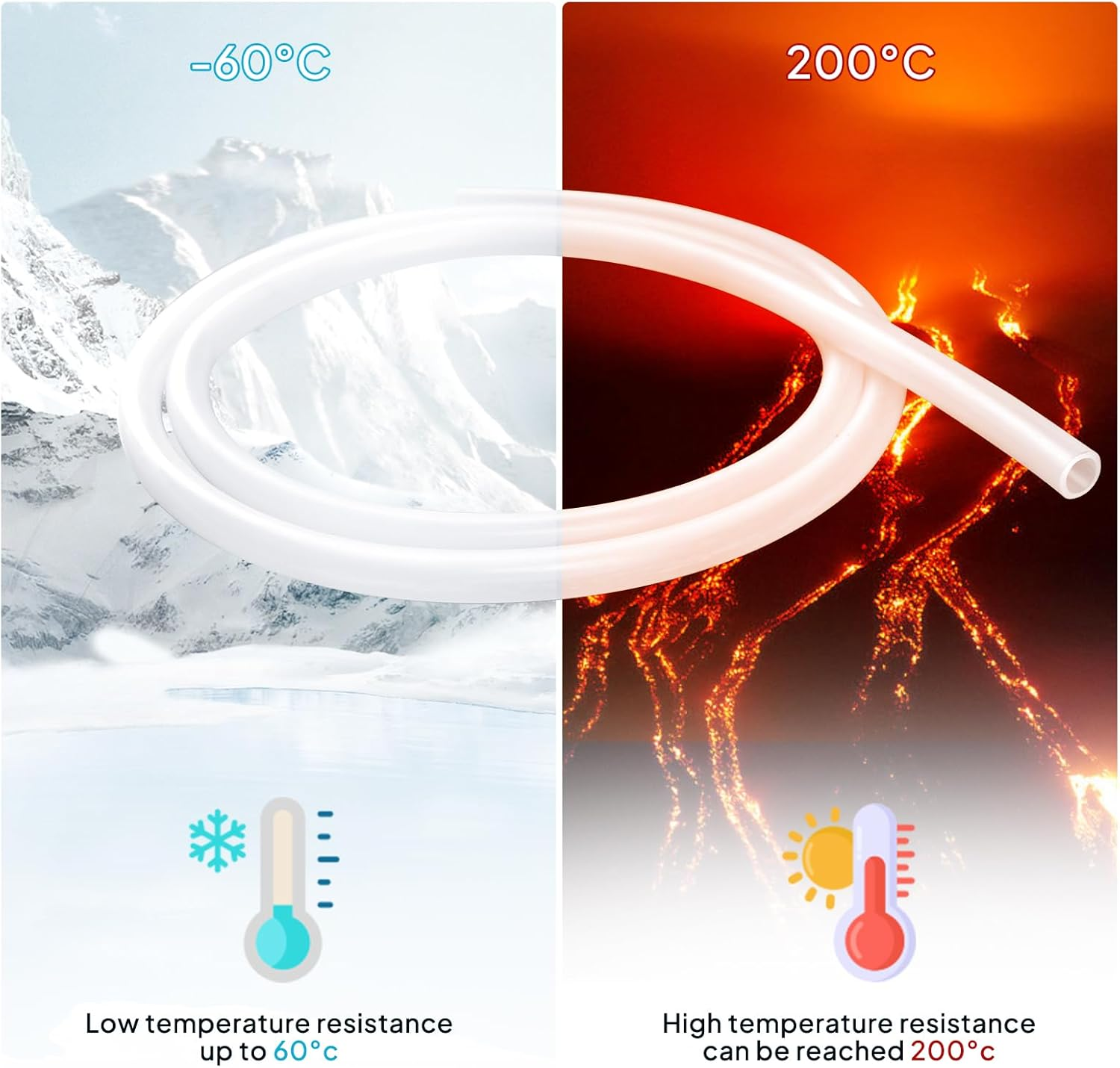 Auspirit Silicone Tubing Food Grade Silicone Tube Hose High Temp for Household Industry Home Brewing Winemaking (8Mmid*11Mmod, 2Meter) image number 3