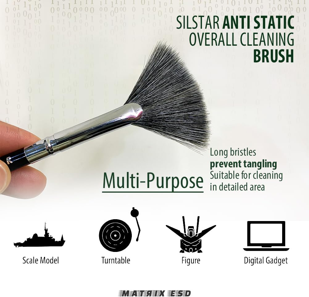 Matrix anti Static Overall Dual-Action Cleaning Brush -Ideal for Model Kits, Figures, and Intricate Items image number 1