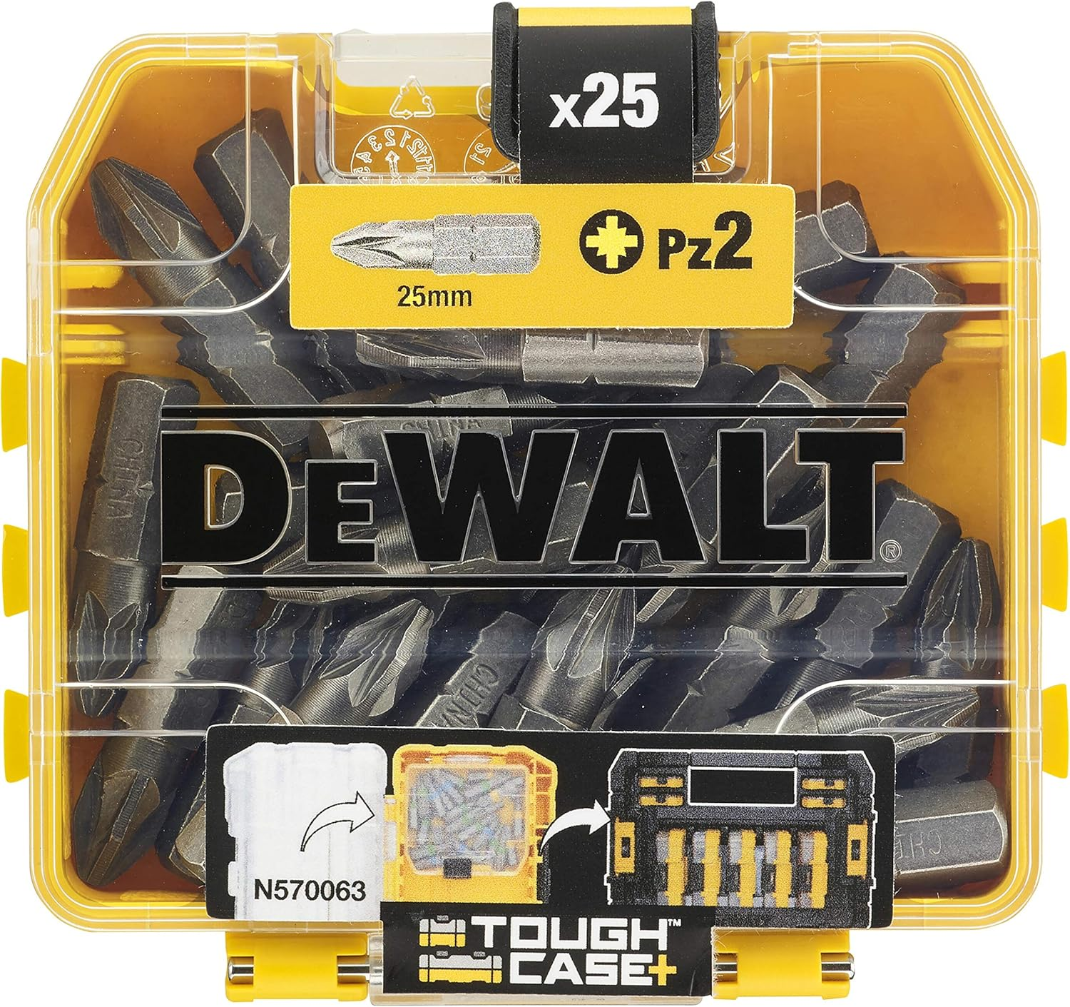 DEWALT Screwdriver PZ2 25 Piece Bit Set in Tic Tac Box, DT71521-QZ image number 6