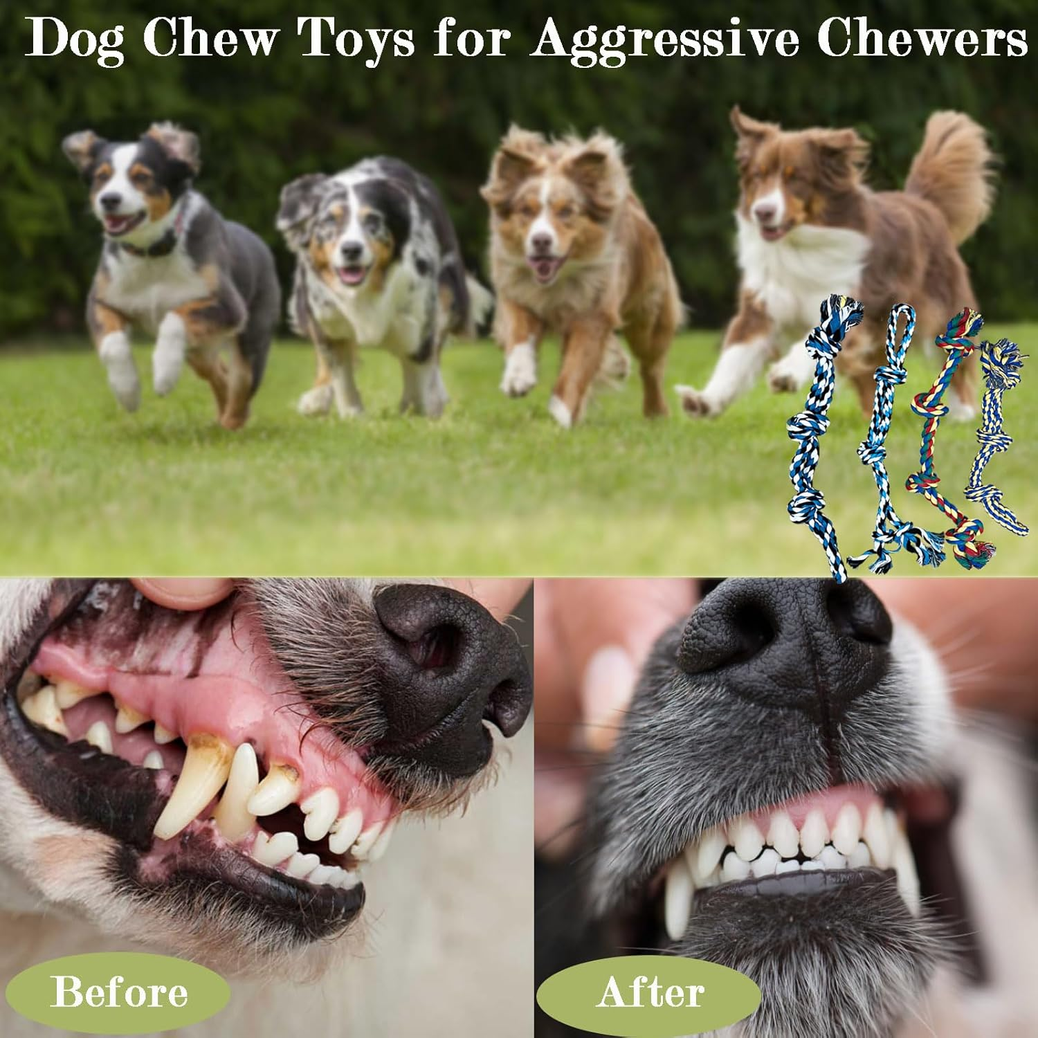 9Pack Dog Rope Toy,Aggressive Chew Toys for Large Dogs,Dog Toys for Large and Medium Dogs,Durable Dog Toys for Aggressive Chewers image number 3