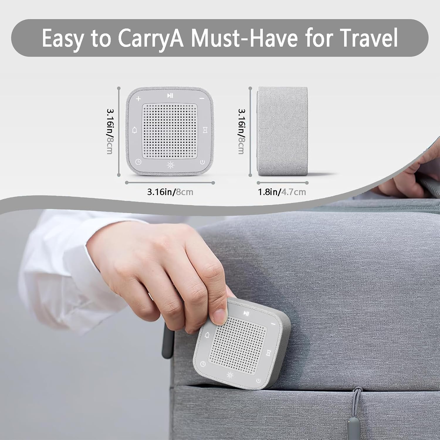 White Noise Machine & Alarm Clock 2-In-1, 32 Soothing Sleep Sounds, 8 Night Lights, （Application Control）, Sleep Timer, Volume Control, Memory Function, Adult Children'S Sleep Sound System