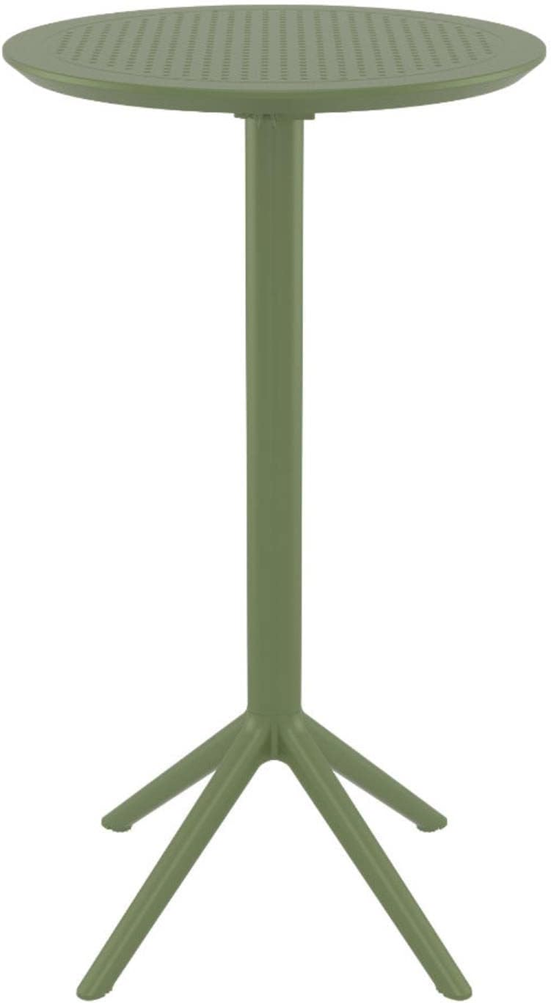 Sky Folding 60 round Bar Table, Olive Green image number 1