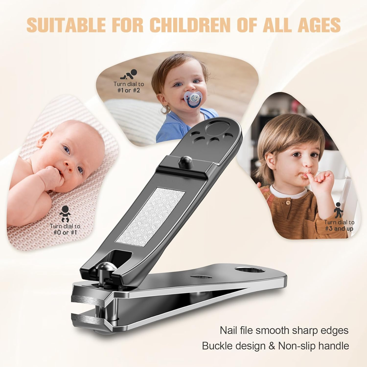 FERYES Newborn Kids Nail Clippers - Small Jaw Precise Baby Nail Trimmer Fingernail Clippers for Toddler, Child, Infant - Safe & Precise Nail Grooming Tool for Baby image number 4