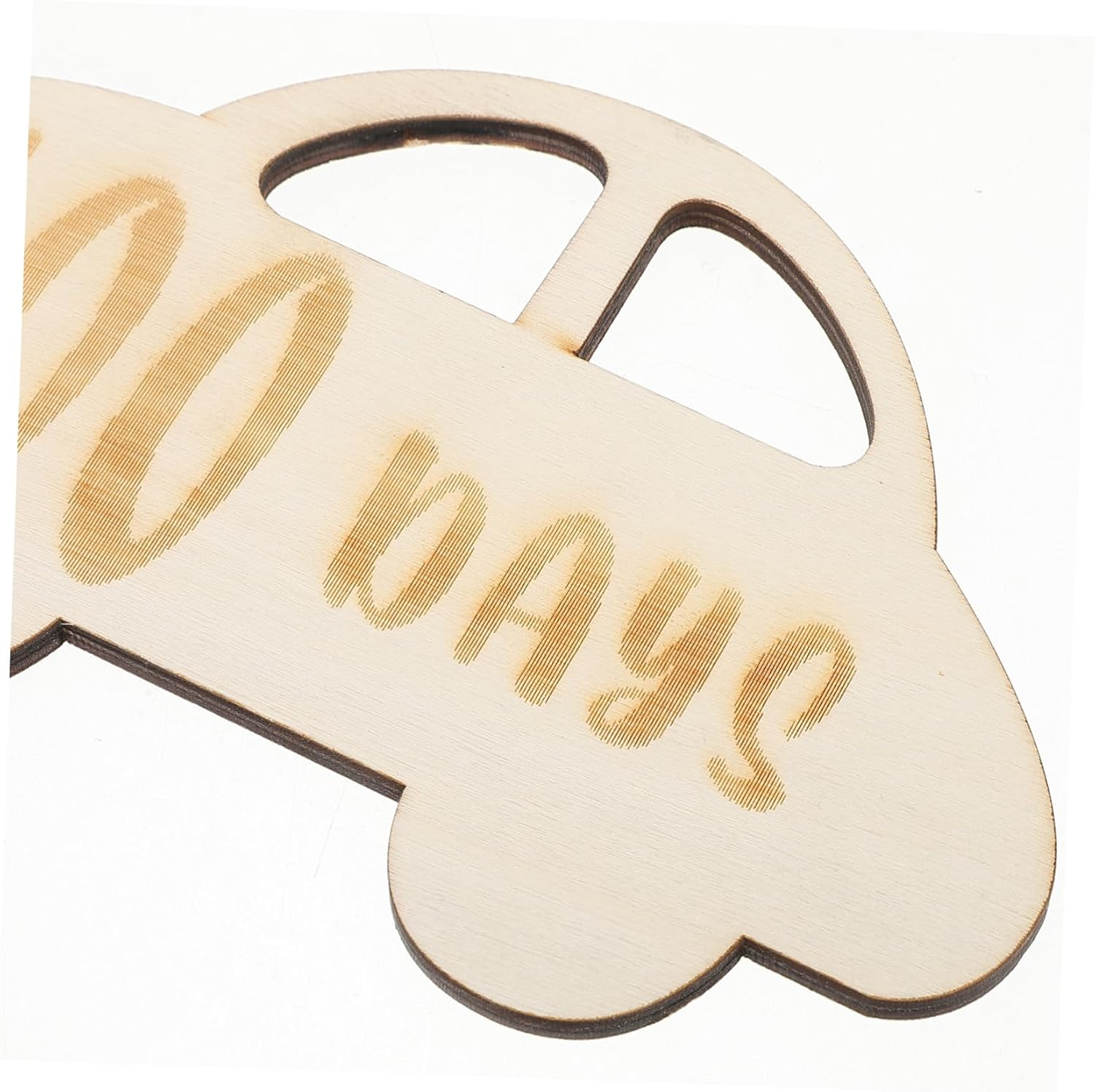 SHINEOFI Wooden Milestone Card Days Newborn Growth Marker Natural Wood Material Decorative Photo Prop for Development Celebration image number 1