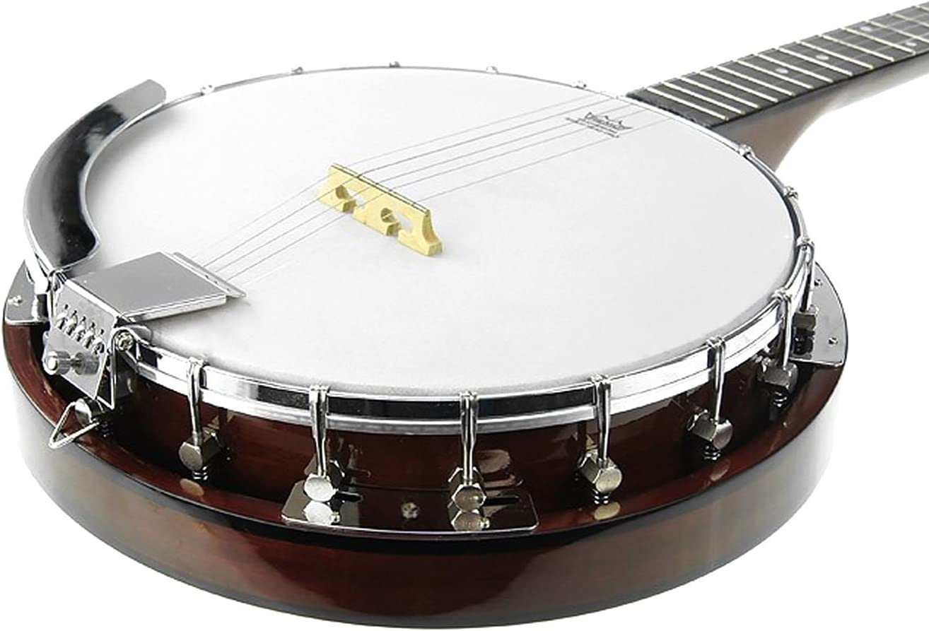 Karrera 5 String Bluegrass Resonator Banjo Natural Finish