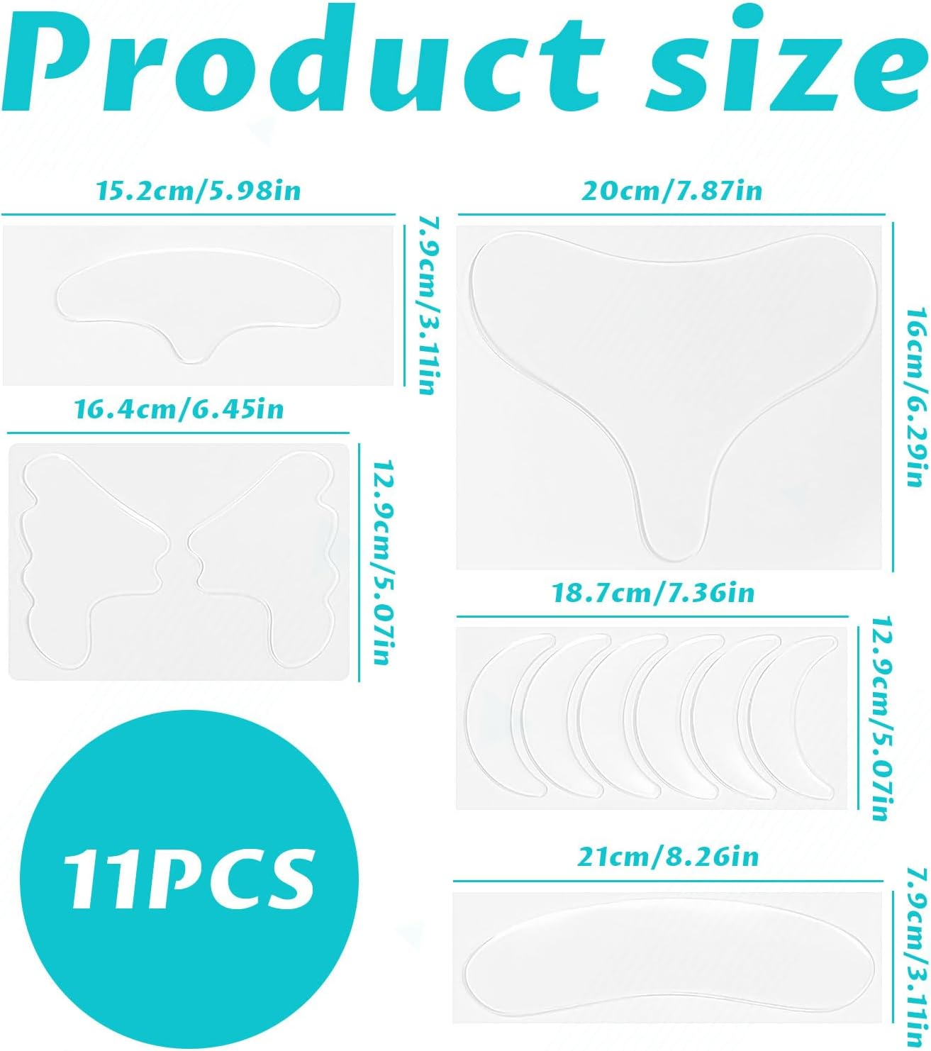 Silicone Wrinkle Patches, Face Tape for Wrinkles, Reusable Silicone Patches for Face/Chest/Neck, anti Wrinkle Patches for Face Overnight Prevention, anti Wrinkle Pads for Wrinkles and Fine Lines image number 5