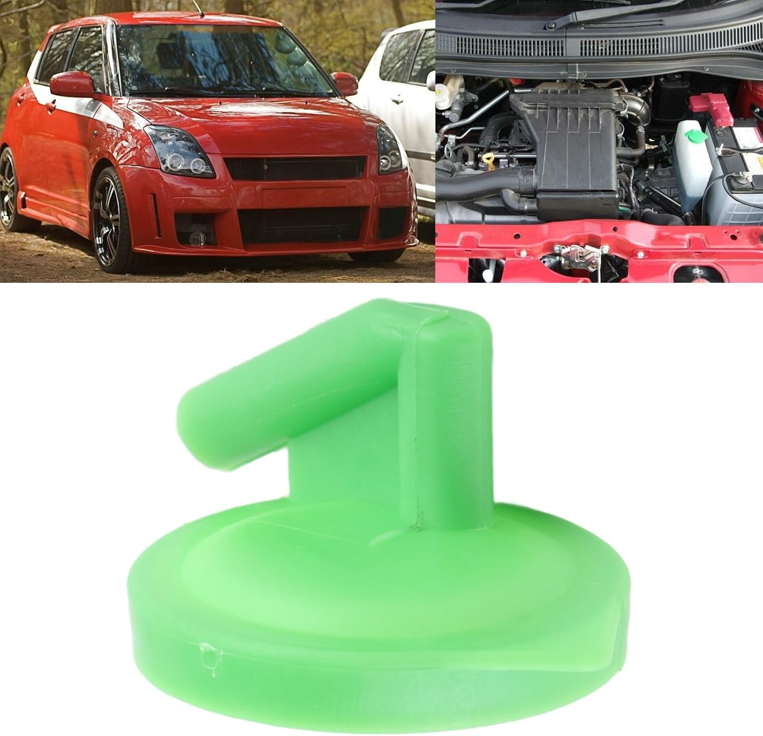 Qiilu Radiator Expansion Coolant 17932-63J00, Fit for Suzuki Swift 2005-2010, Splash Vitara 2016+, S-Cross Grand Vitara 2007-2015, ABS Material, Green Color image number 4