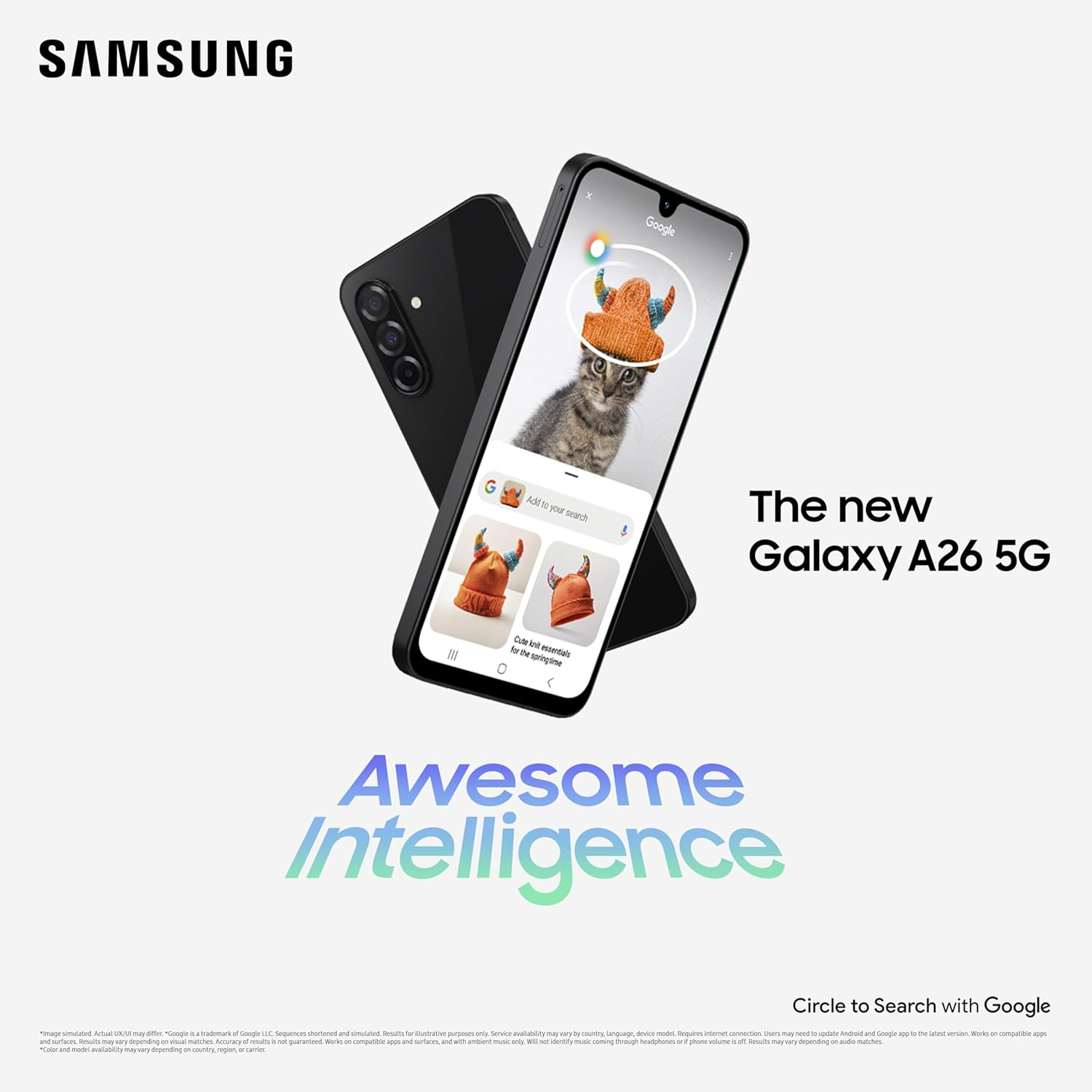 Samsung Galaxy A26 5G (Awesome White, 6GB, 128GB) | Awesome Intelligence (AI) | Circle to Search | Gemini Live | FHD+ Samoled Display | 50MP OIS Camera | IP67 Rated image number 3