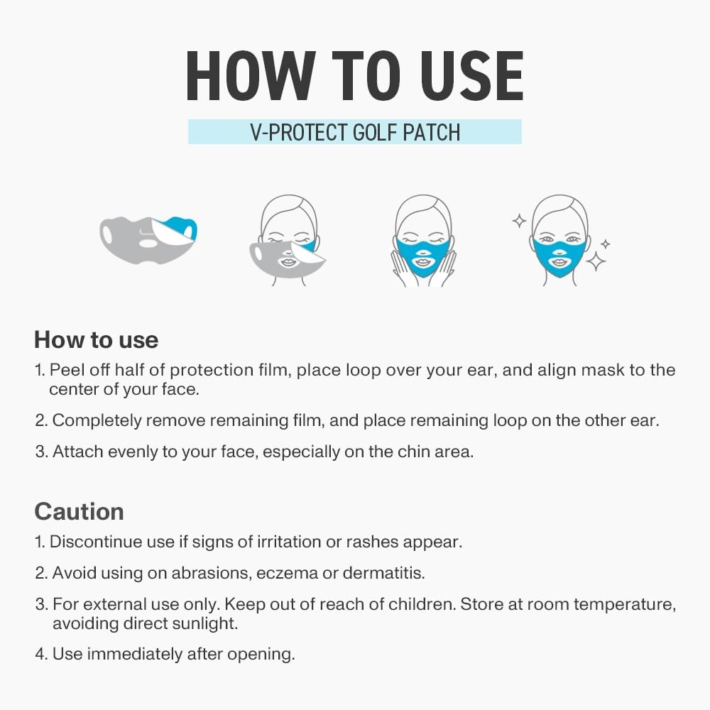 Daily Sunshield Golf Patch for Outdoor Activities, Hydrating, Lifting, Cooling Gel, Sun Protection Face Mask (5 Masks, M Size) image number 5
