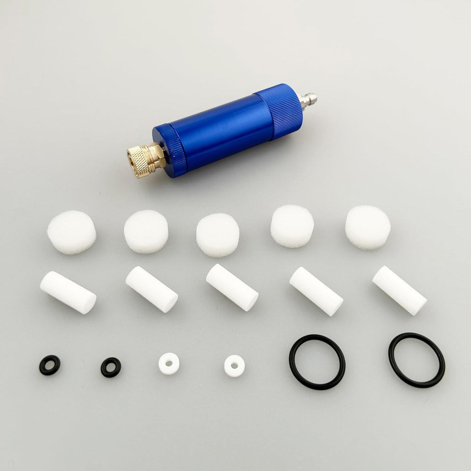 Core High Pressure PCP Hand Pump Air Filter Water-Oil Sperator with 8Mm Female and Male Quick Connect for High Pressure Air Compressor Pump 30Mpa（Blue） image number 4